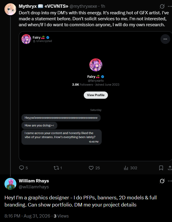 mythryxexe's tweet photo. I can't even make this up. Did dude not even read the Tweet. https://t.co/PdcTSkL5qm