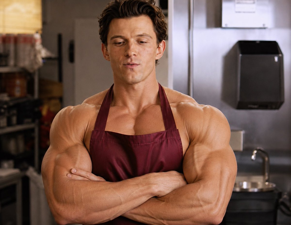 BuffedTom's tweet photo. the morning after a night of intense sex tom decided to make you breakfast, he says he put a special ingredient in the food😵‍💫 https://t.co/0vjPe9YVex