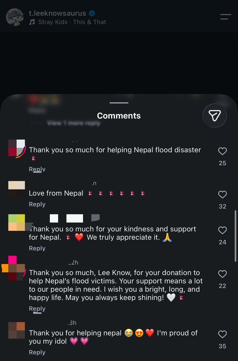 userlinoring's tweet photo. leeknow’s recent insta post’s comment section 😭😭🥹 https://t.co/K1ZThaPd3Z