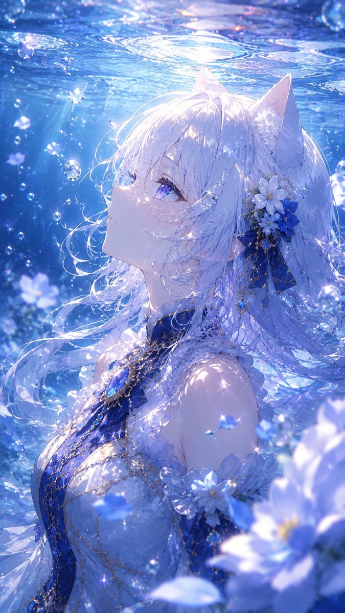 reveri22's tweet photo. こちらのプロンプトお借りしました
美しい(*´∀`)💕幻想的すぎます！
ありがとうございます！
#AIイラスト
#DayAI https://t.co/IbDhtOt1rY