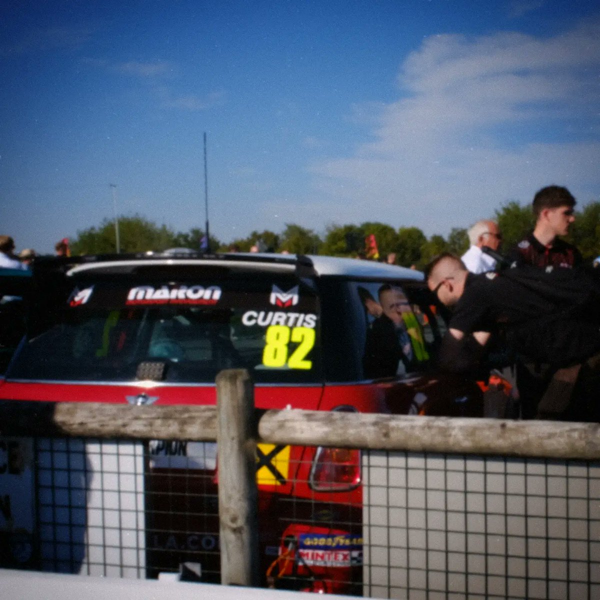 LanceCharll3's tweet photo. Mini Challenge Round 4 at Thruxton: Qualifying was intense, with both the car and me overheating. The engine needed replacing before race 1. I pulled off safely before Goodwood Corner, avoiding a red flag, but started race 1 from the back. https://t.co/xf4A2W4MXp
