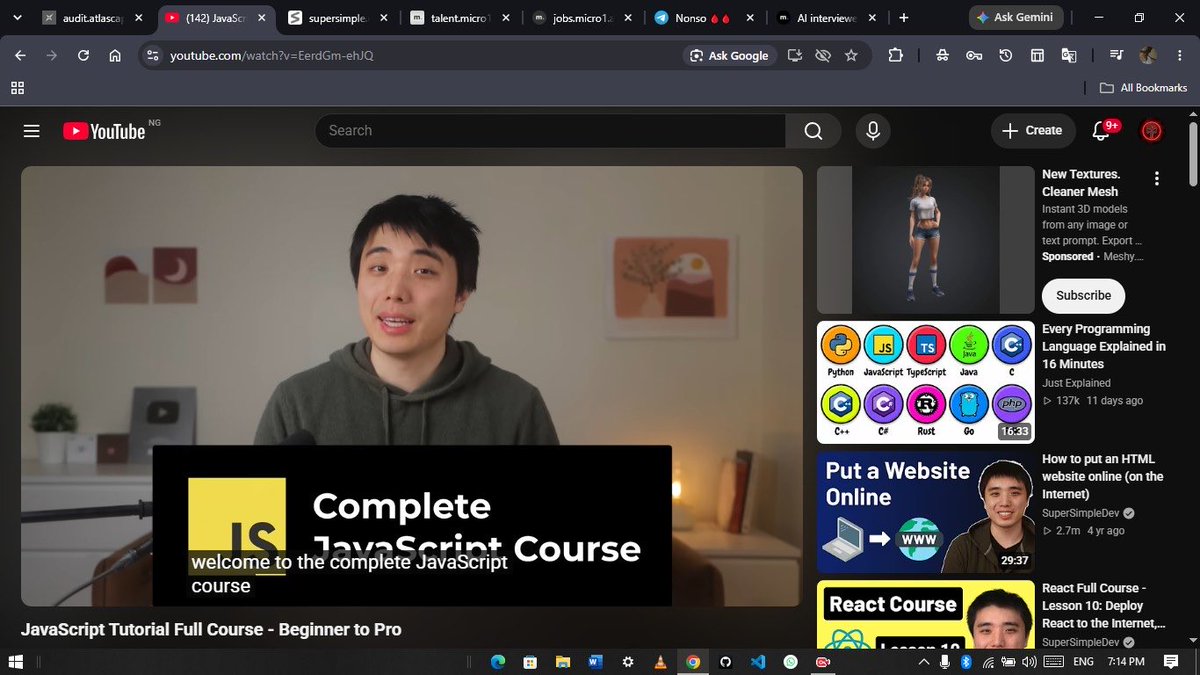 khellybrow24899's tweet photo. My journey to learn JavaScript from the basics has begun #algorithmicexplorers
A new progress update https://t.co/T3eoy6HeaV