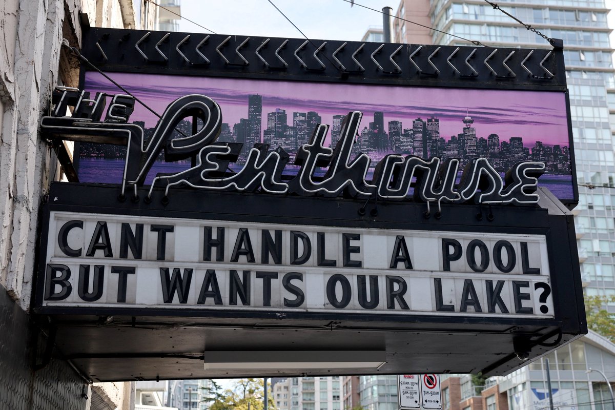 MeidasTouch's tweet photo. Spotted outside The Penthouse Nightclub in Vancouver, British Columbia, Canada. REUTERS/Chris Helgren. https://t.co/rRrBD4WZv4
