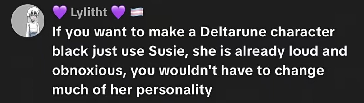 SephhyWoo's tweet photo. deltarune community never beating the racist allegations </3 https://t.co/CYOQQTAS52
