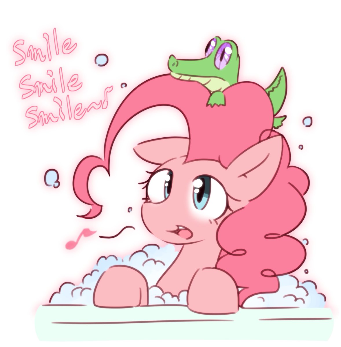 Sethisto's tweet photo. All these years later, what do you think of Pinkie? Sometimes I'll go watch Pinkie Pie clips on Youtube just to get some energy going if I have a lot of work to do. 

By @AKAINU7 https://t.co/7uRiP4oULK