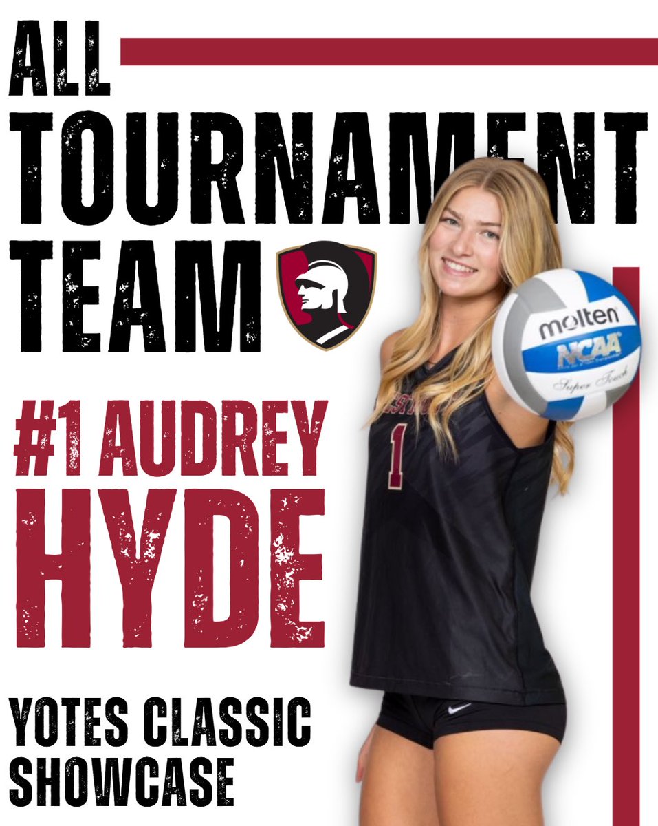 WestmontVB's tweet photo. Westmont College Volleyball player Audrey Hyde(Jr. OPP) was honored as an All-Tournament selection in the Yotes Classic Showcase this past weekend. She recorded 53 kills, hit a .258, and had 6 blocks. Congratulations! https://t.co/c65PJzKjdw