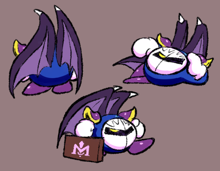 Cointers90's tweet photo. martha's monday, week 38 
just some doodles this time 
#metaknightmonday #Kirby https://t.co/fRjhhasiw6