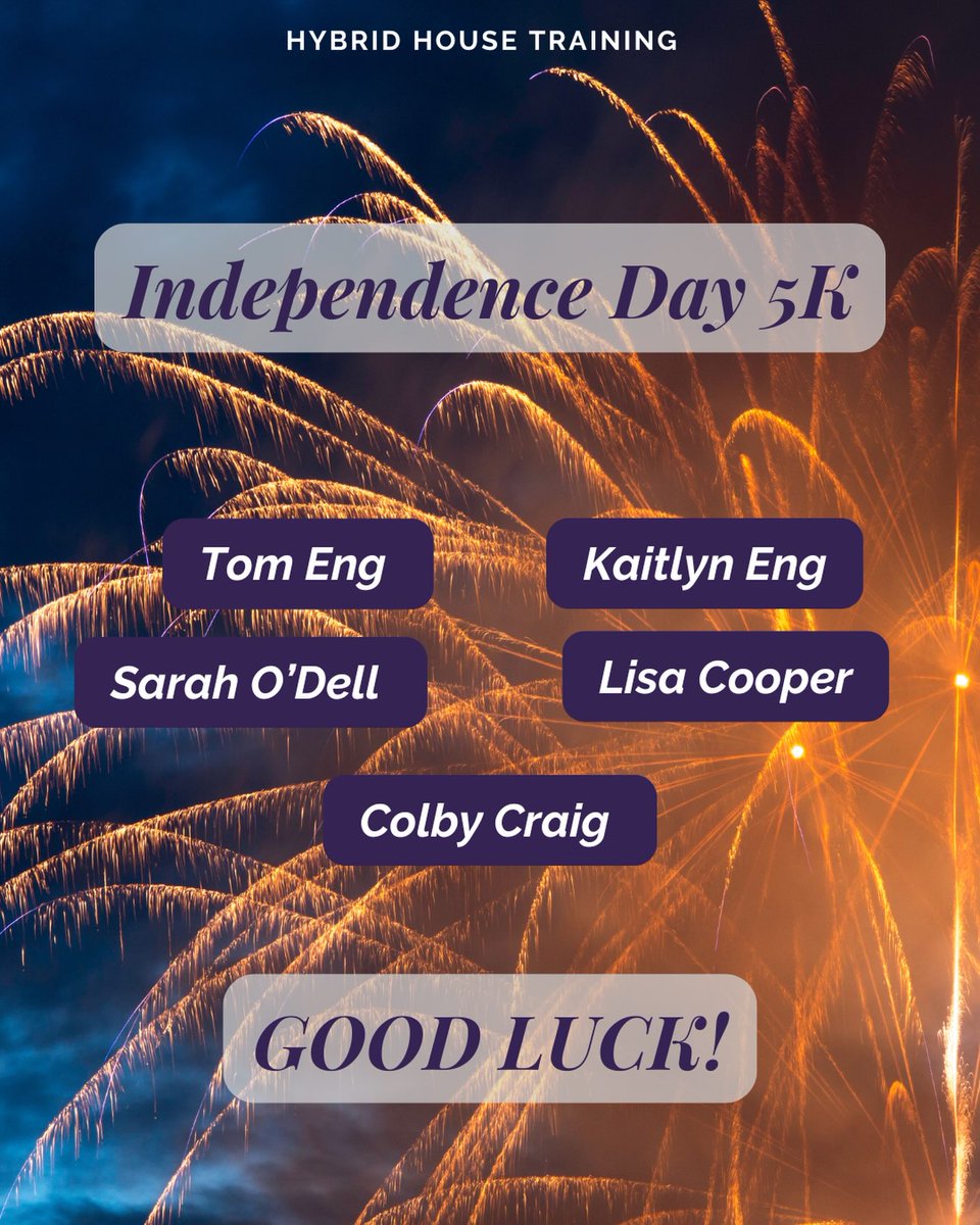 SharriBonnw3's tweet photo. Happy Independence Day! Keep an eye out for our HHT members taking part in today’s Independence Day 5K. Good luck, have fun celebrating, and stay safe and cool! https://t.co/QMGP3MiKci