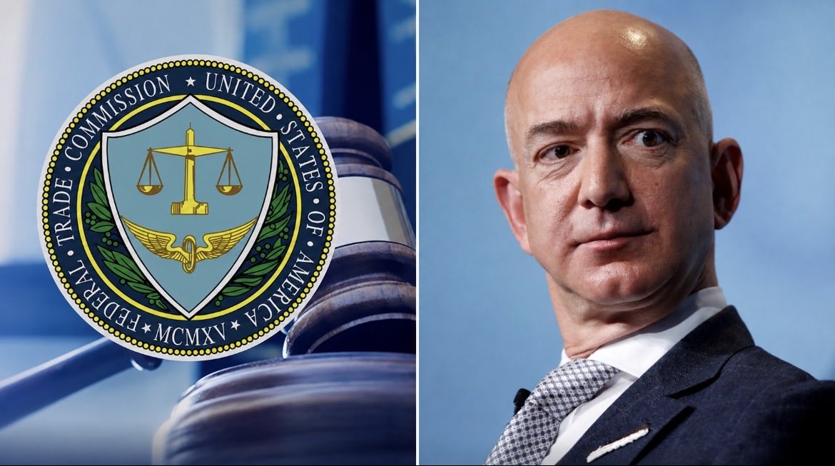 CryptoNewspageX's tweet photo. JUST IN: 🇺🇸 The FTC and 22 US states are suing Amazon $AMZN, accusing the company of manipulating its own ad auctions for seven years.

According to the WSJ, Amazon allegedly used fake bids to push advertising prices higher, with costs rising by as much as 50% on major shopping days.

The practice reportedly affected 70–80% of Amazon ad auctions in recent years.