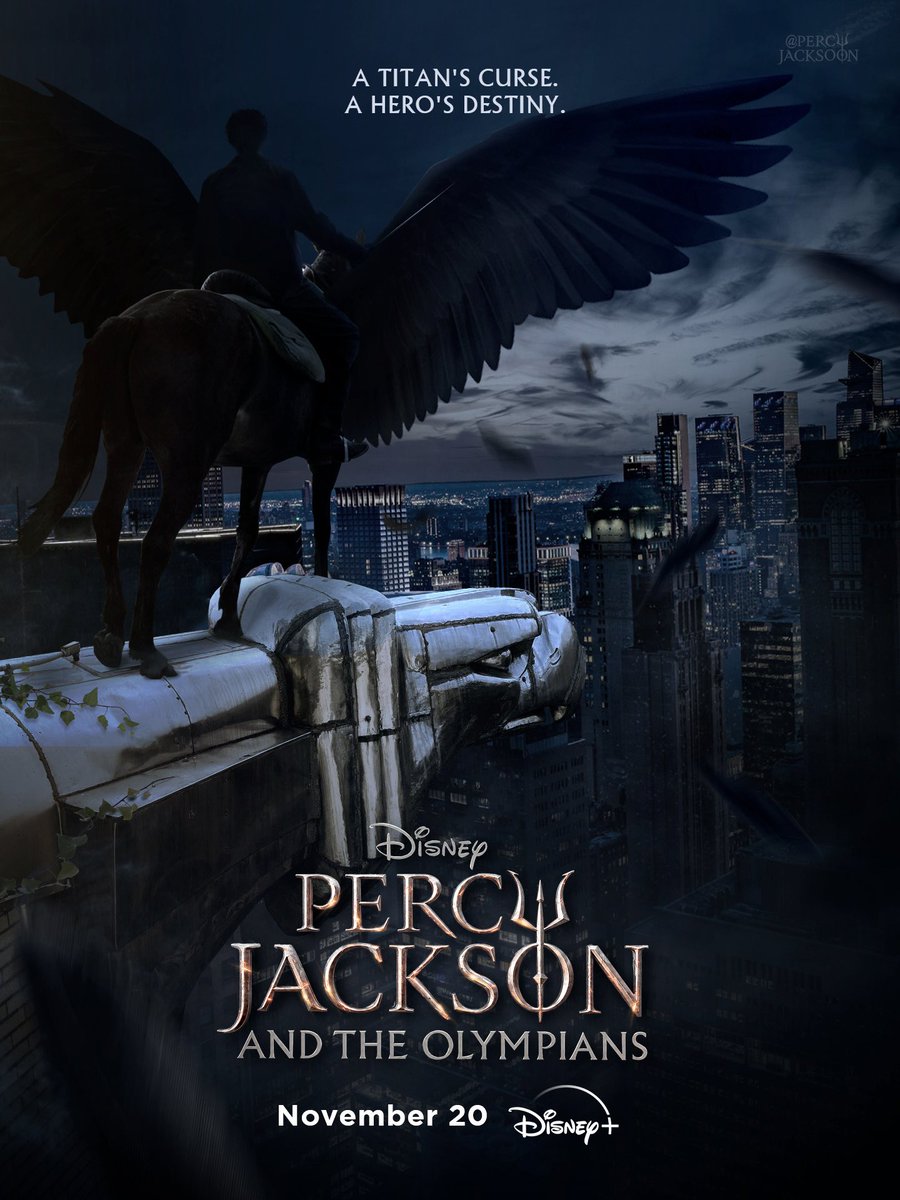 PercyJacksoon's tweet photo. Resgatar Annabeth. Salvar o Olimpo.

A 3ª temporada de #PercyJackson estreia dia 20 de novembro no Disney+. https://t.co/ZOTUmCpXGd