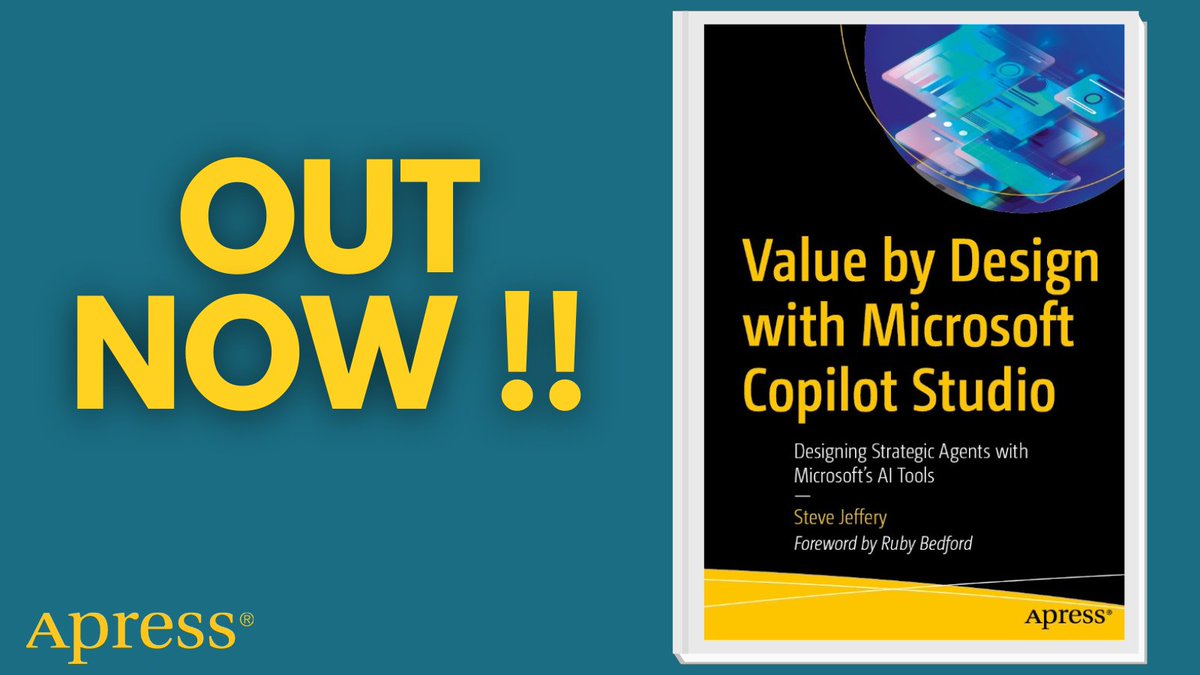 Apress's tweet photo. Building #AI agents? Discover a design-led approach that helps you choose the right agent, define clear business value, and create solutions that people trust and adopt. #AIAgents #MicrosoftAI #DigitalTransformation #PowerPlatform #MS

🔗 https://t.co/tOD8qA4c4S https://t.co/3NUdnqpuWM