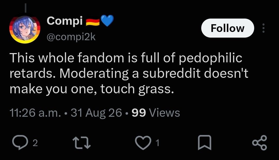Justadude104's tweet photo. @MaddieMorrisVA @joji554 Oh, wooow riiight it definitely didn't say that. So I wonder on what grounds they ban words, emojis, or fan art then.
They absoluuuutely werent saying that lolicon is pedophilia.

I think someone is being "willfully obtuse" about how they understand the rules. https://t.co/amcEwwNNE6