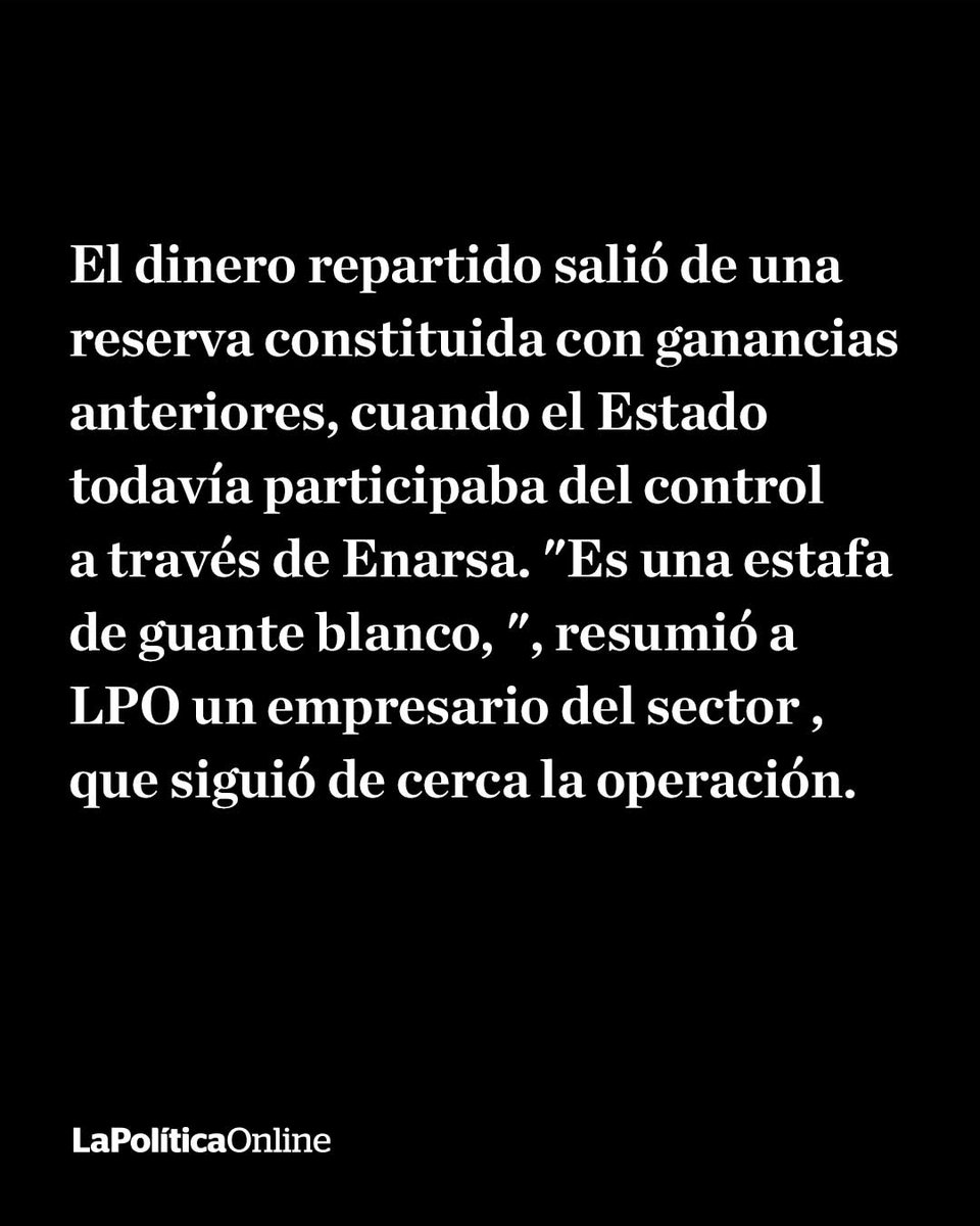 LPOArg's tweet photo. 🔴Exclusivo | Escándalo en Transener, tres meses después de la privatización los Neuss vaciaron la caja de la empresa y se pagaron la compra
[https://t.co/lxJk4aJ436] https://t.co/3IDAETMdVx