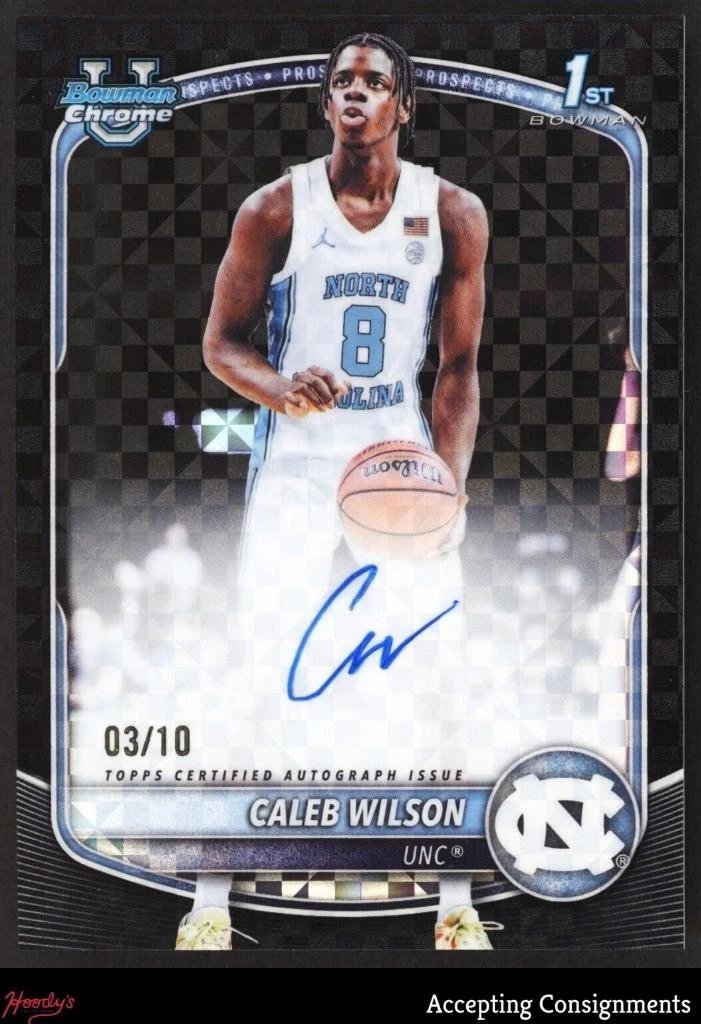 JylesAuctions's tweet photo. Caleb Wilson 2025-26 Bowman Chrome Prospect Black X-Fractors 1st Rookie Auto /10

👀👀

https://t.co/XQuC2pqG0J #ad https://t.co/toIQuJpaKf