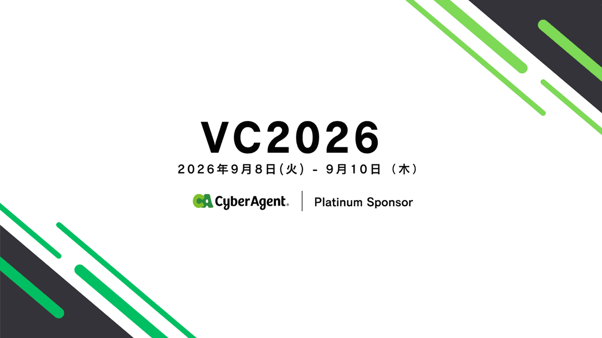 ca_developers's tweet photo. 当社は、9月8日から開催される「Visual Computing 2026」のプラチナスポンサーを務めます。

企業招待講演・口頭発表・ポスター発表を行うほか、企業展示では、コンピュータグラフィックス・コンピュータビジョン領域に関する研究、プロダクトへの応用事例をご紹介します。

https://t.co/EkiW0XnSMD https://t.co/a6N24gbsGe
