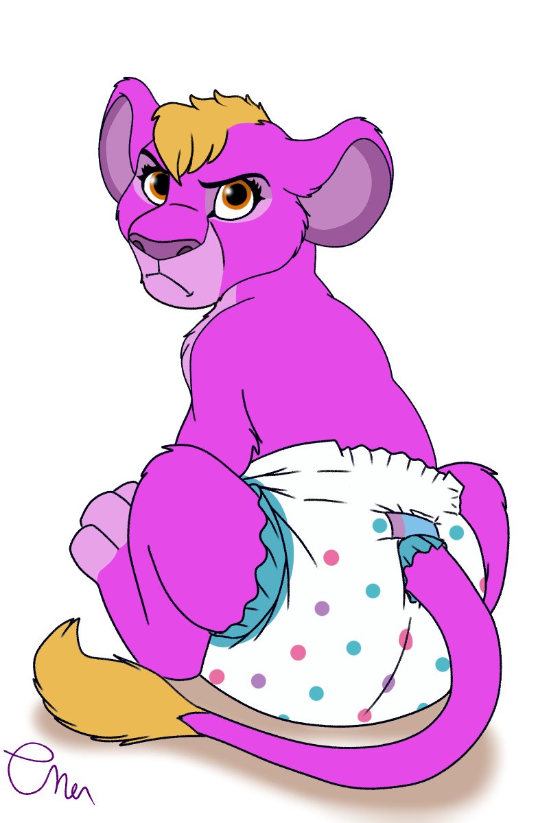 OmenStormswept's tweet photo. Colored sketch commission for @Maddie_Dwaggie 

Seems someone has found themselves turned into a lion cub, and are not particularly happy about it for some reason... https://t.co/qAr6D7TlFt