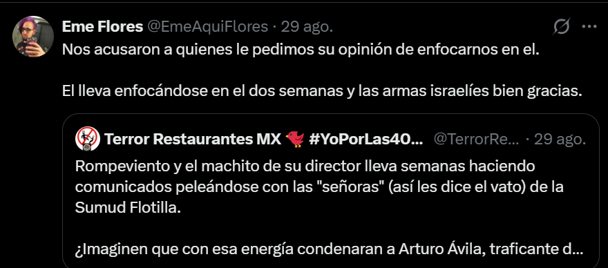 varamburucano's tweet photo. 🤣🤣🤣🤣 se siguen papeando sus congéneres y correligionarios al @eledesmaa por machito. 

Cría cuervos y te sacarán los ojos. https://t.co/LsQXd9doHl