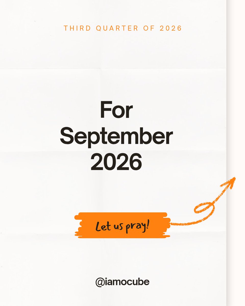 iamo_cube's tweet photo. Praying over September 2026, Father, go before me!
#FatherGoBeforeMe
#PrayerOverSeptember
#NewMonthPrayer
#MonthOfTestimonies
#FaithOverFear https://t.co/IXHqxR7nE8