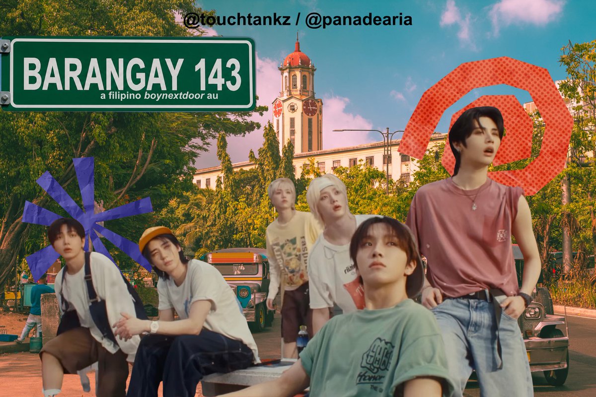 panadearia's tweet photo. ganito pala talaga sa maynila 'no? maingay, mausok, at puno ng pangarap... tsaka pag-ibig!?

anim na magkakaibigan, isang barangay, at sandamakmak na kwento.

silipin ang buhay nina jepoy, rench, seb, tyrone, lucien, at joaquin sa barangay 143.

a filo #boynextdoor au https://t.co/4tTDfmDHzL