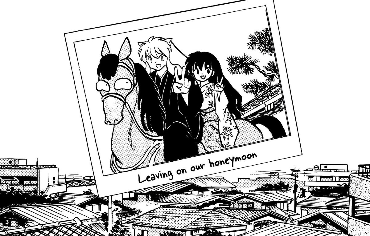 mangakagome's tweet photo. rumiko takahashi if you can hear me release a post-canon chapter about inukag’s married life and never let anyone affiliated with sunrise touch this manga ever again thank you https://t.co/MkbEbKtegV