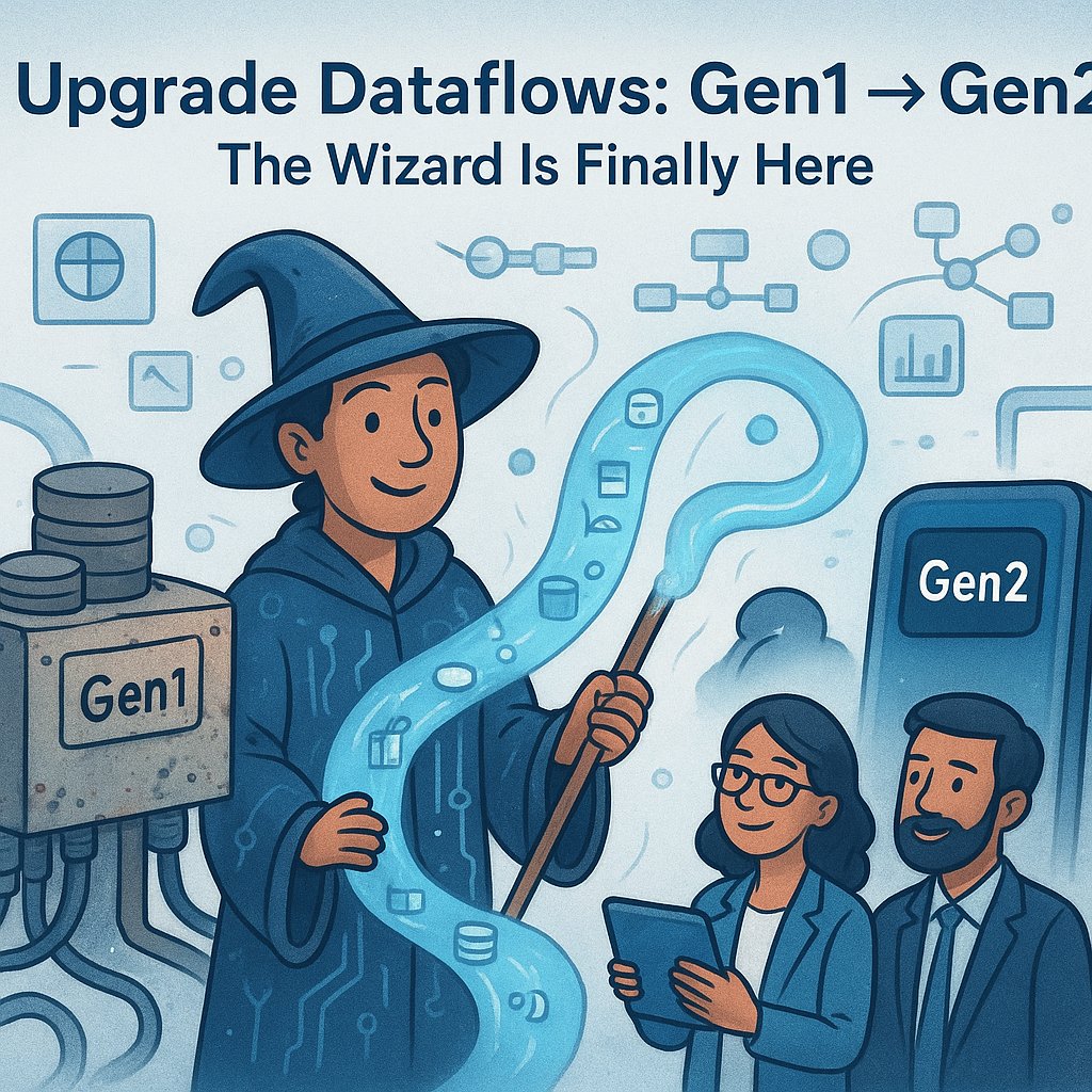 kadurp's tweet photo. The Power BI Dataflows Gen1 to Gen2 upgrade wizard is finally here. Automates connection mapping, query migration, and handles incremental refresh. Still in preview, but removes the biggest friction from your migration path.

Continued in the comments 👇 https://t.co/JqRIlsnrlk