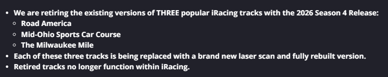 redline_fury's tweet photo. It's unfortunate iRacing can't figure out a way to keep these tracks as legacy content instead of removing them completely https://t.co/CeCH867f1L
