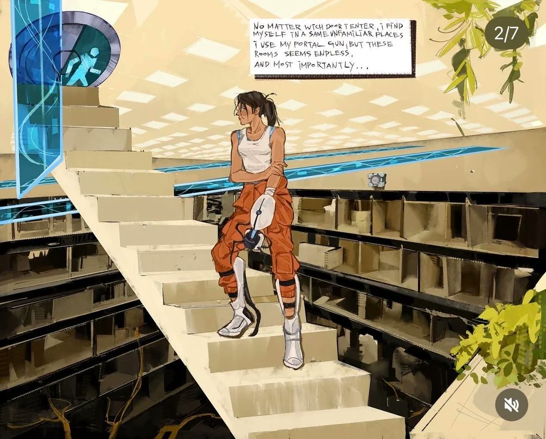 Sal_Predebut's tweet photo. Due to the recent Portal leak, as well as the fact that Kane Parsons would like to make a Portal movie  I wanted to draw everyone's attention to these Portal X Backrooms crossover art pieces I’ve found across various Platforms! A Twitter Thread 1/? https://t.co/vNBYJ4Udy6