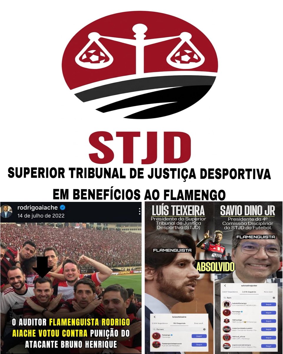 carlosedcatao's tweet photo. SABEMOS COMO FUNCIONA O TRIBUNAL DE JUSTIÇA DESPORTIVA DA @CBF_Futebol https://t.co/hbjCt7dmaH