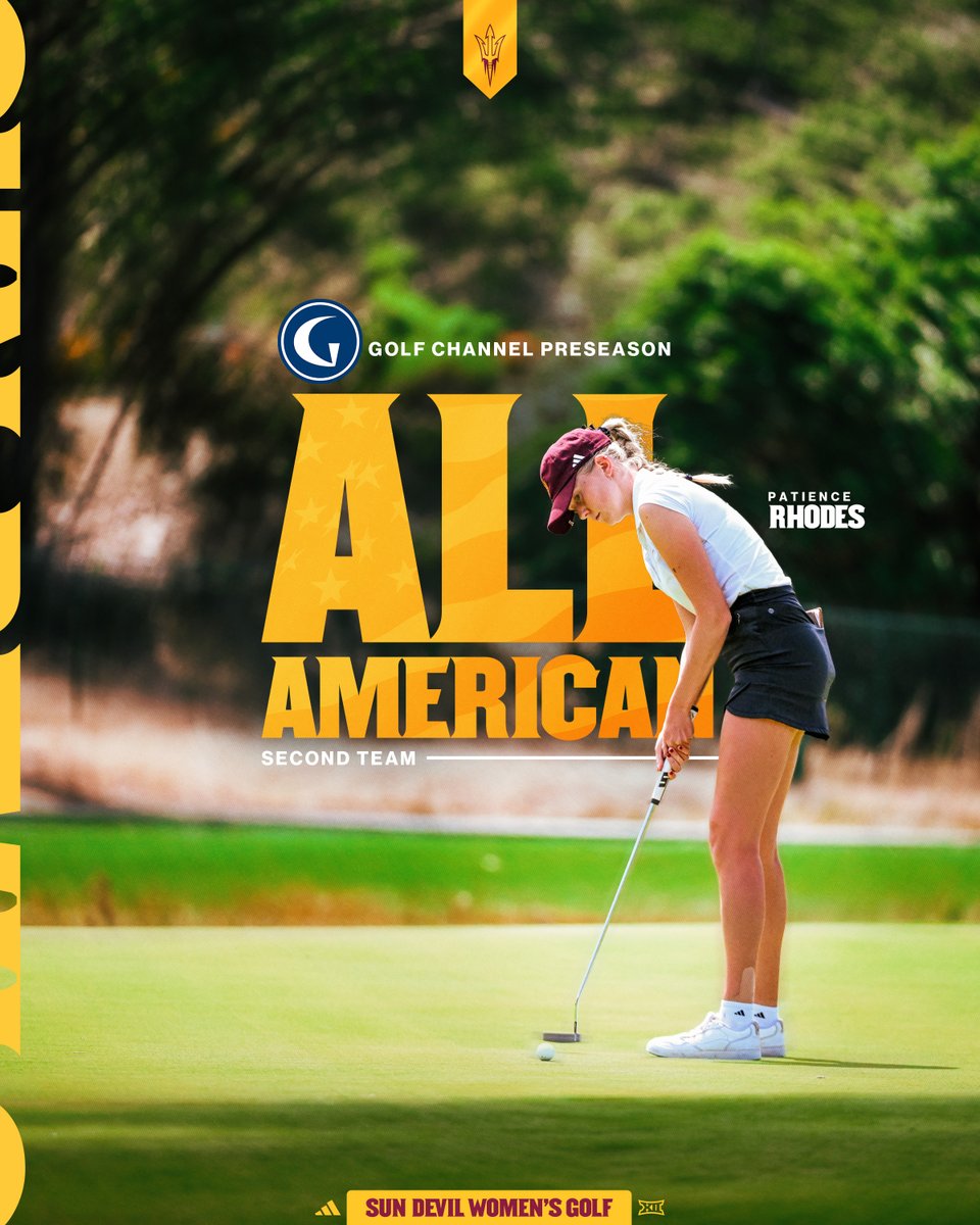 SunDevilWGolf's tweet photo. More preseason recognition π
@PRhodesGolf2004 was named @golfchannel second-team preseason All-American ahead of the season!
#ForksUp /// #O2V https://t.co/CL49BvoyWm