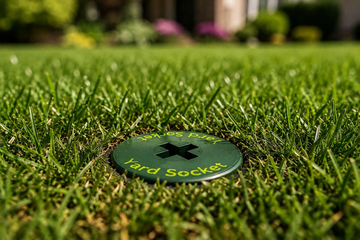 YardSocketLLC's tweet photo. Straight lines. Consistent spacing. A clean, organized yard. Yard Socket™ gives compatible outdoor decorations a designated location, making it easier to recreate the same layout. Because “close enough” looks crooked from the street. 😄

https://t.co/t87NDKIaIR

#YardSocket #CurbAppeal