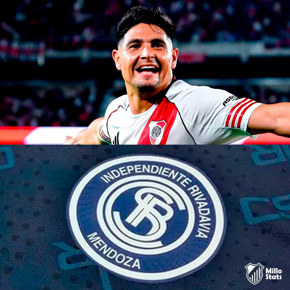 StatsMillo's tweet photo. 💣⚠️ Independiente Rivadavia busca contar con Maxi Salas 🍕 ante River 🐔

🏟️ El equipo mendocino inició conversaciones para que el delantero juegue el domingo en el Monumental

📌 Al momento del traspaso, se había acordado verbalmente que Salas no sería utilizado ante River ❌

ℹ️ @GerGarciaGrova