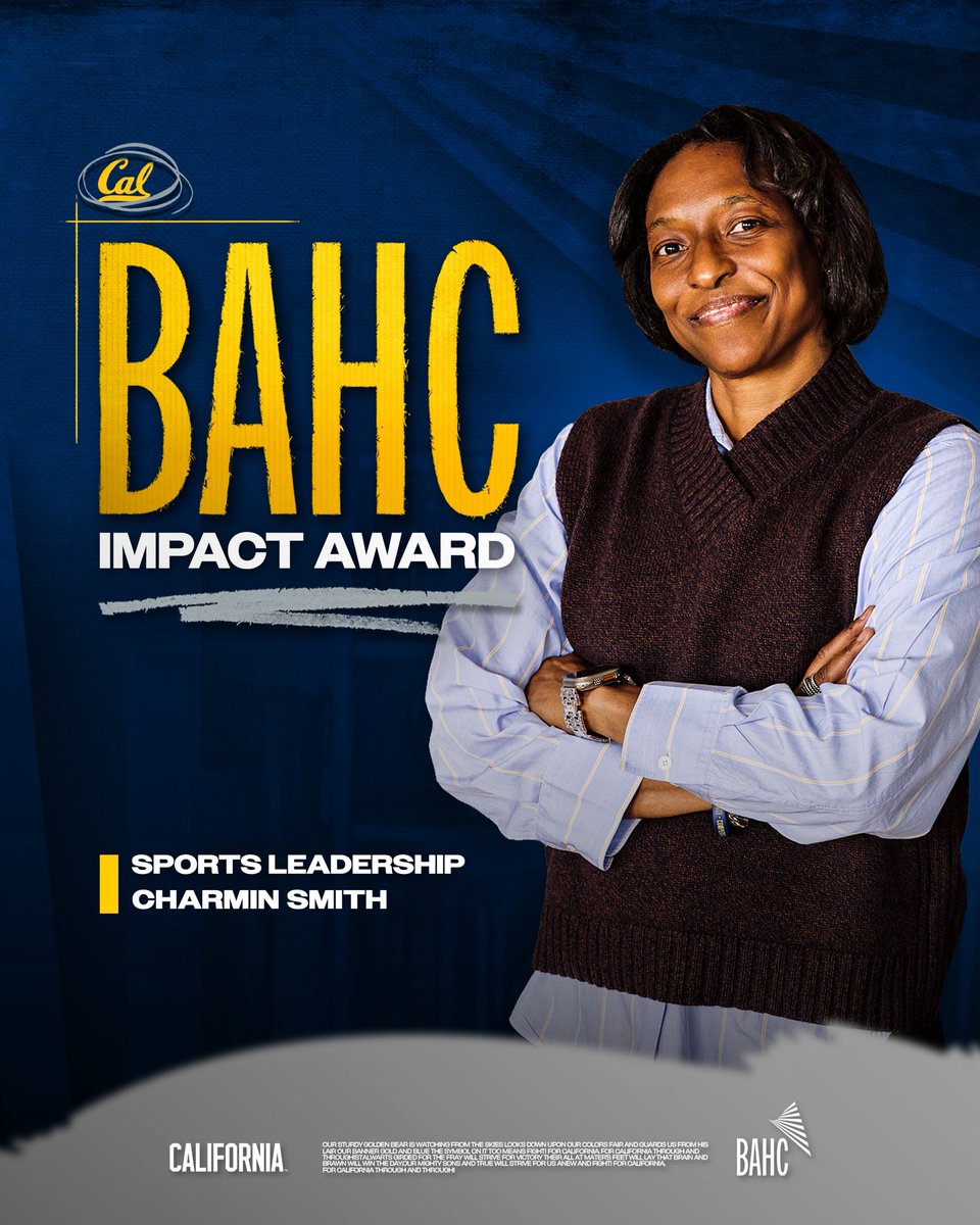 CalWBBall's tweet photo. Congrats to @21charmin on receiving the @bayareaHC Impact Award for Sports Leadership!

Read more at the link below!

📰: https://t.co/ZXHPeIZOYo

#weplayforthebay #gobears https://t.co/FZDtGvCz7H