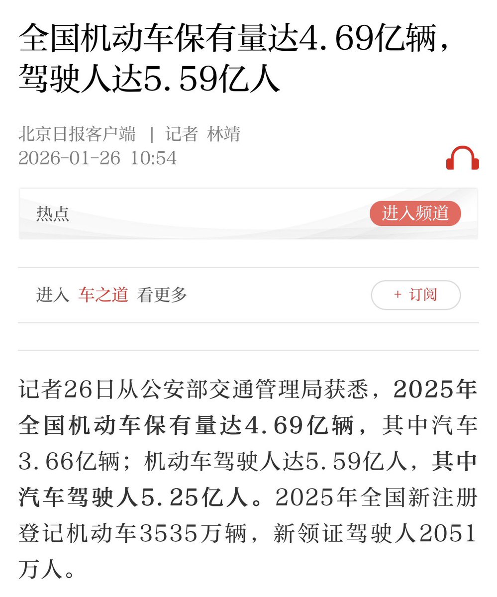 6QhdTQGwiXXAlxb's tweet photo. 中国の自動車免許教習所が崩れてきてる。

2025年の新規免許は2051万人。2015年の3613万人から43%減。

中国公安部（2026年1月発表）
•  2015年：3613万人
•  2023年：2429万人
•  2024年：2226万人
•  2025年：2051万人

中国国内2.1万超の教習所のうち8割超が赤字、平均稼働率は28.6%。 炎天下に並んで練習していた光景は消え、教習車は空き、教官は客引きと配車サービス（ライドシェア）ドライバーに回っている。

主因は少子化だけではない。2005〜07年生まれは約1600万人でほぼ横ばいなのに、免許取得は急減した。中高年が一斉に取ったストック需要が尽き、車3.66億台に対して自動車免許はすでに5.25億。ライドシェア車と都市交通の普及も重なった事も要因