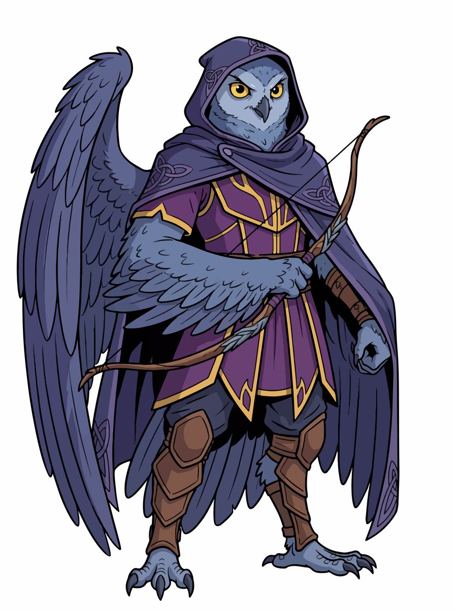 xylostudio1k's tweet photo. Silent on the wing and deadly from the shadows. π¦
Just finished this custom character design featuring an owlfolk archer wrapped in a hooded cloak.
What kind of background story do you think this character has? Drop your ideas below
#DnDArt #characterdesignγ
€ #owlin https://t.co/2PXThGVcbd