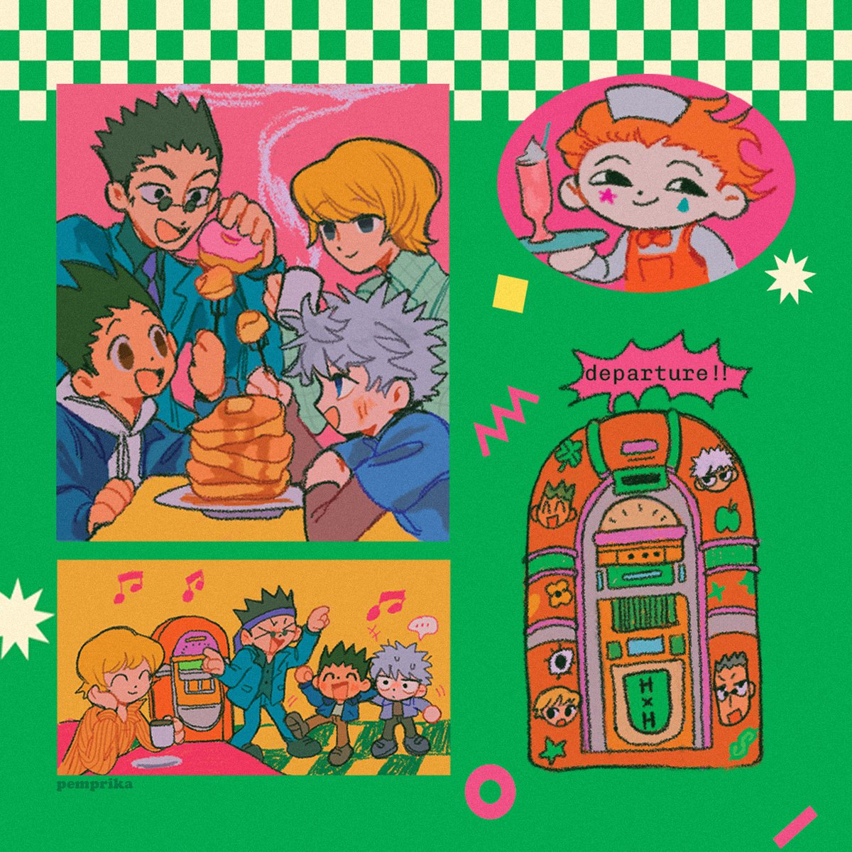 pemprika's tweet photo. hxh diner (1999) 🥞🍔🥤😋 https://t.co/Hqtu1eae60