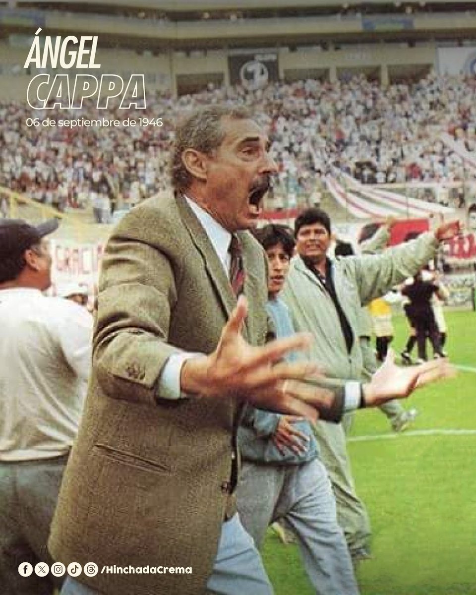 hinchadacrema's tweet photo. Hoy está de cumpleaños Ángel Alberto Cappa Polchi, exdirector técnico de Universitario y campeón del Torneo Apertura del 2002. ¡CONTRA TODO, CONTRA TODOS!

¡Feliz cumpleaños, Ángel! ⚽👔🎂 https://t.co/xltwoZKAWv