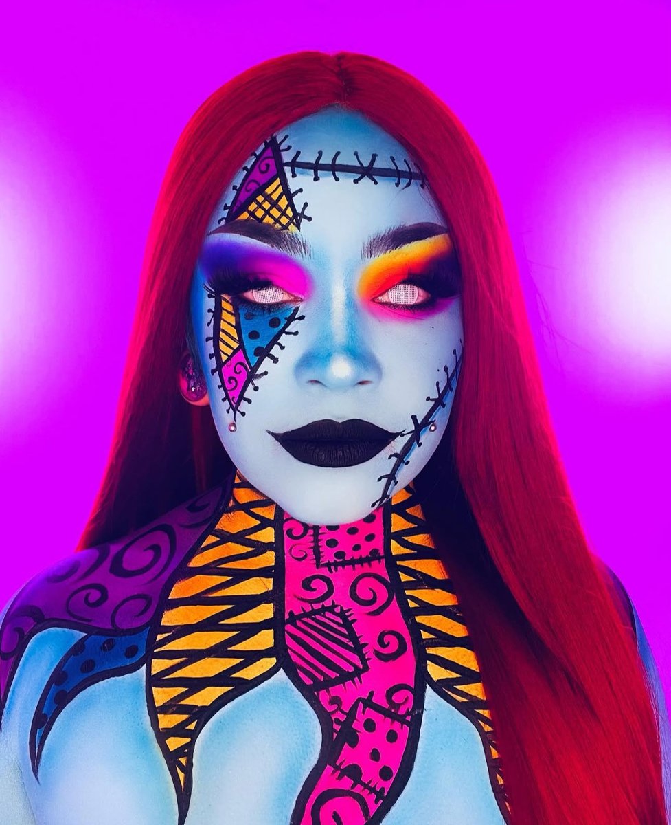 diablittaah's tweet photo. 🪦 🐛 Jack , Sally + Boogie 🧵 💕 

#facepaint #makeup #halloween #nightmarebeforechristmas https://t.co/ocph1NJZHL