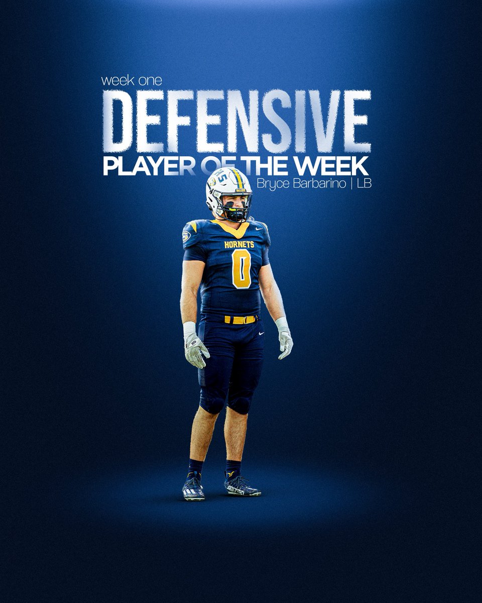 SalineFootball's tweet photo. Huge week 1 win for the Hornets! Congrats to this weeks players of the game and practice players of the week🐝‼️

#GoHornets | #OurTime https://t.co/EvFlqgEvwx
