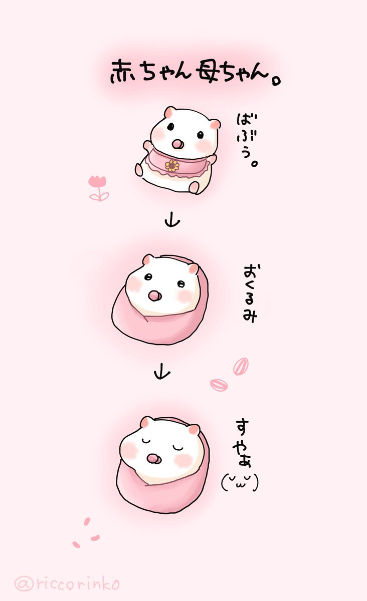 riccorinko's tweet photo. ベイビー母ちゃん。
 #ある日母ちゃんがハムスターになった話 https://t.co/c39jbVD1Vz