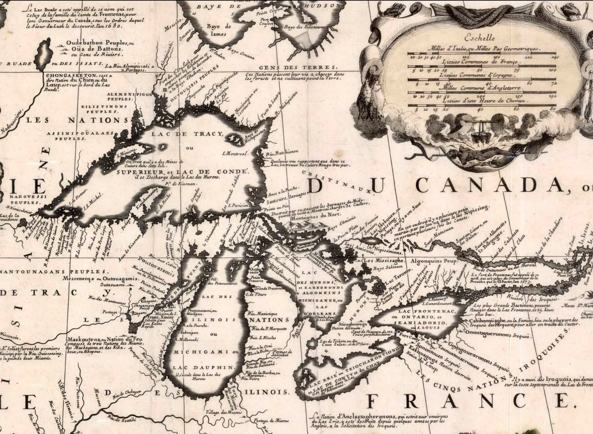 MarcMillerVM's tweet photo. I’ll do one better than that 1774 map with Lake Ontario and show you one from about 1680. 👇 https://t.co/HhbIp4mZ35