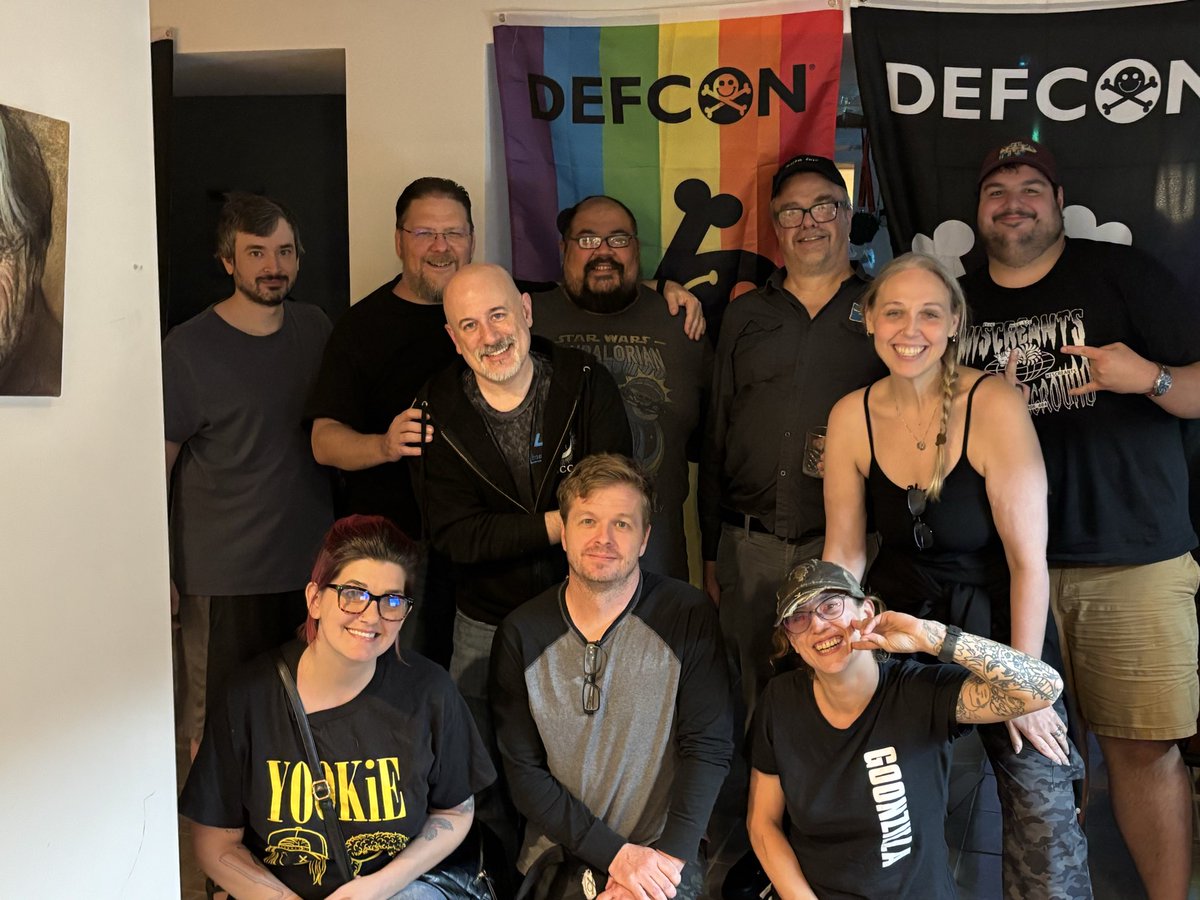 mytechnotalent's tweet photo. Spending time with the greatest of friends! #DC540 #DEFCON #BadgeLife chapter friends planning a new badge for next year! https://t.co/6F2hob6UgN