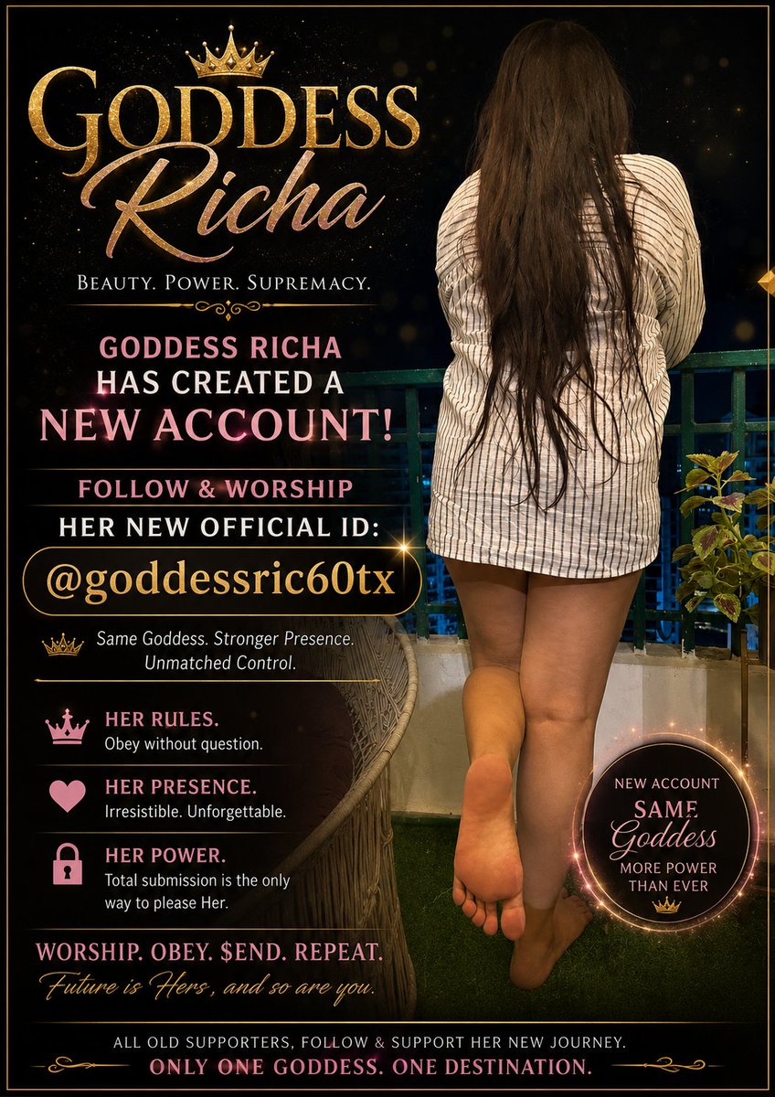 Slave9585's tweet photo. ✨Follow Everyone ✨ 
 
      ❤️🙇🏻‍♂️Goddess Richa🙇🏻‍♂️❤️

   @goddessric60tx https://t.co/atU6zzJc1B