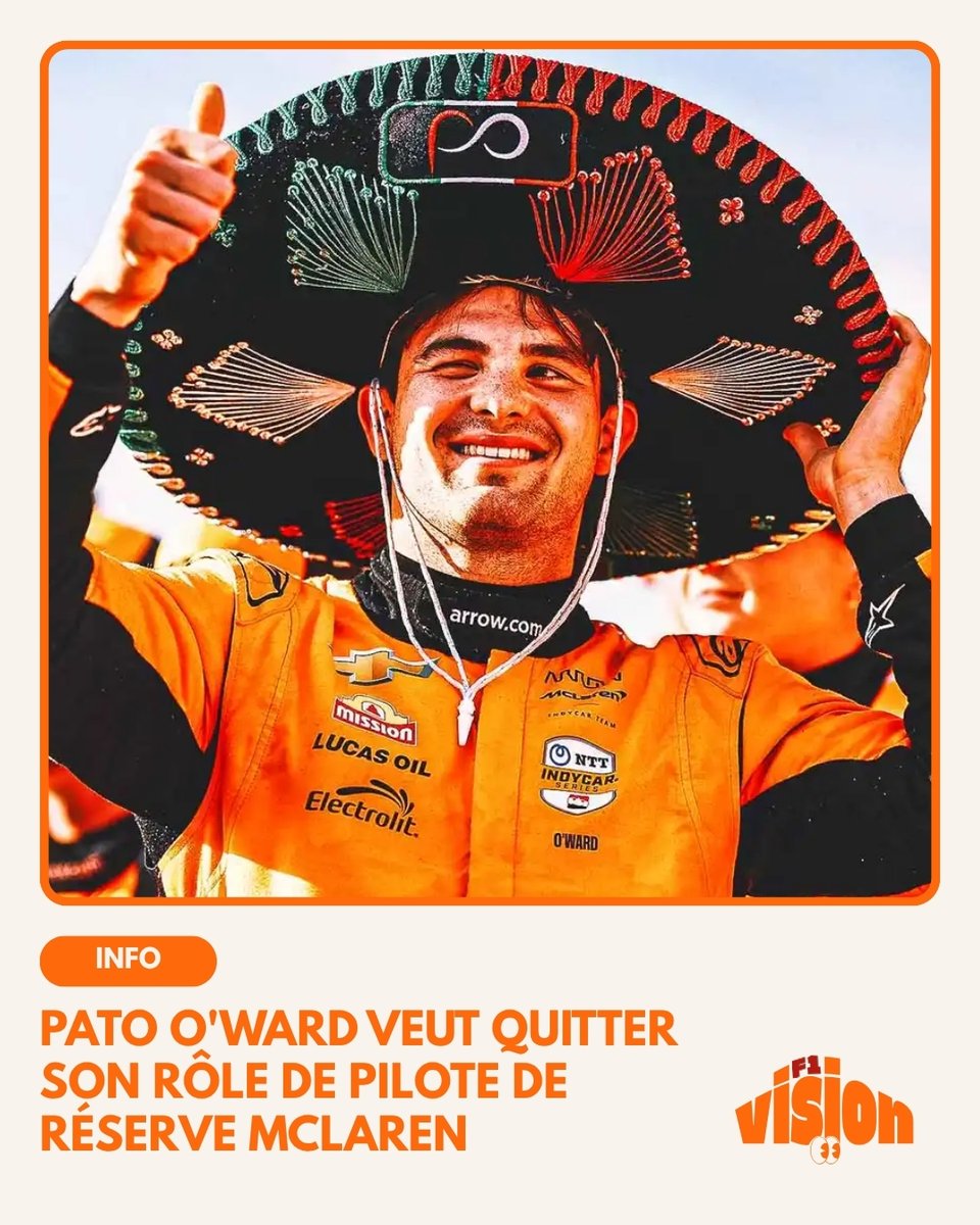 CheryRansbyn's tweet photo. Pato O’Ward made a surprising request to McLaren: to be removed from his role as Formula 1 reserve driver. The Mexican driver admitted: “There’s nothing left in me that makes me want to continue as a reserve driver. ”

He went further regarding https://t.co/EkfGk99zfv