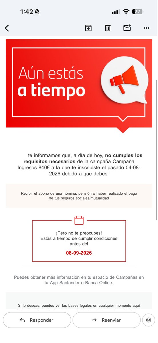 ElezeInversion's tweet photo. @investrainer @M6096647651514 Tal cual, ingreso de 1501 hecho en agosto, y llega esto ahora. https://t.co/oRFFfx1weK