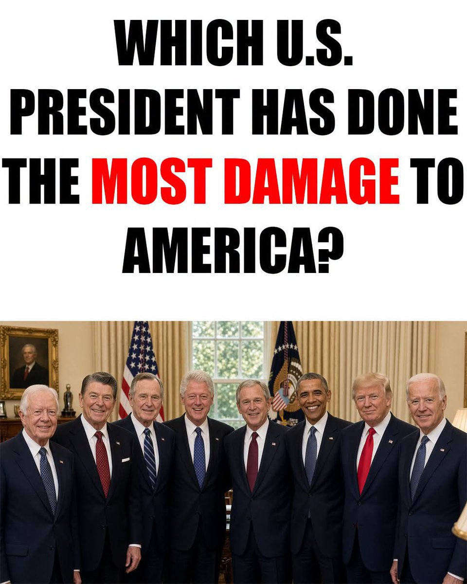 DwayneTheRtj's tweet photo. Which president caused the most damage to America? https://t.co/n0UHk6wPTh