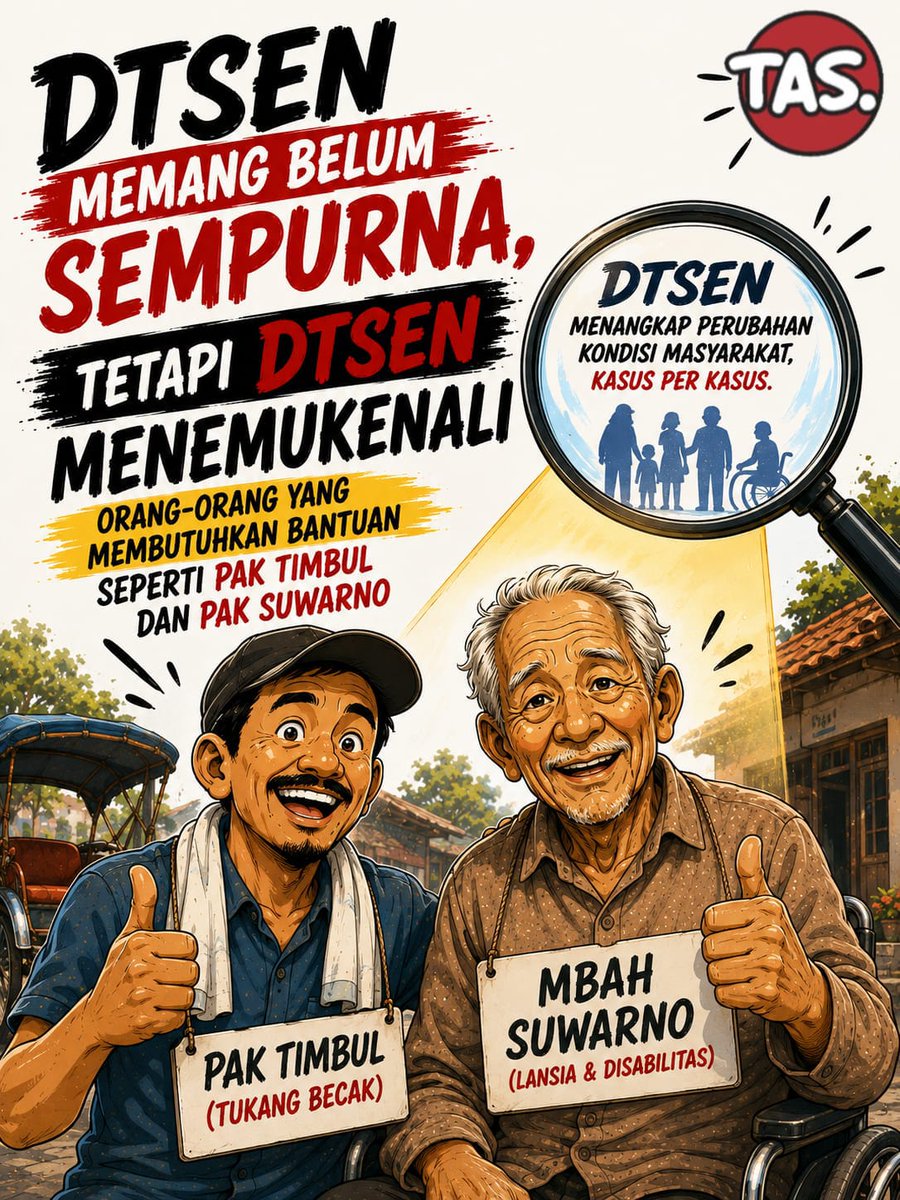 Fai1zul's tweet photo. Jadi gini DTSEN memang belum sempurna
Tapi karena datanya dinamis kita bisa terus update dan koreksi
Biar bantuan makin tepat sasaran dan masyarakat yang butuh bisa semakin Menemu Kenali
#DTSENDataDinamis https://t.co/fz3qSnCmMQ