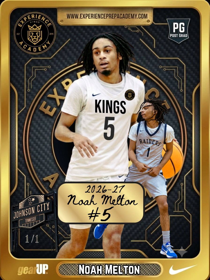 EPAbasketball's tweet photo. We are excited to announce Noah Melton @noahmel0 will be with us for the 2026-2027 Season. Noah is a shifty point guard from Georgia, who can get paint touches and shoot the rock.

@JUCOadvocate
@mosesk225
#KingsNation 
#ExperiencePrepAcademy https://t.co/edupYggxcY