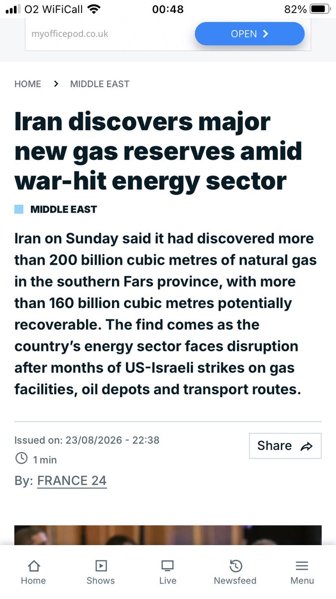 DavidJJonesUK's tweet photo. @RapidResponse47 @SecScottBessent Somebody better tell him the Iranians have just discovered a shit load of natural gas,what a clown that man is https://t.co/6aCmYbY0Ai