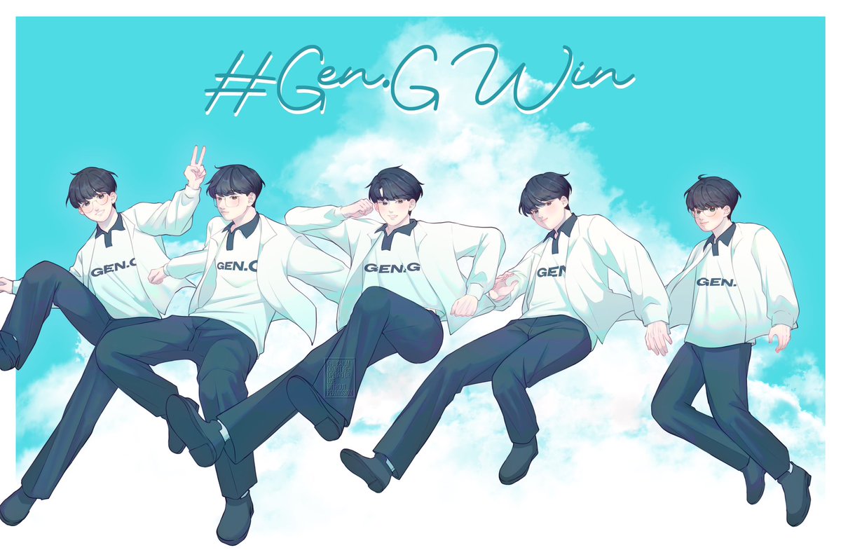 iihcnom's tweet photo. Match day!
#GENGWIN #GENWIN 

A re-draw of my old drawing since summer is ending and I ran out of ideas 😭 https://t.co/zNb77xc3s4