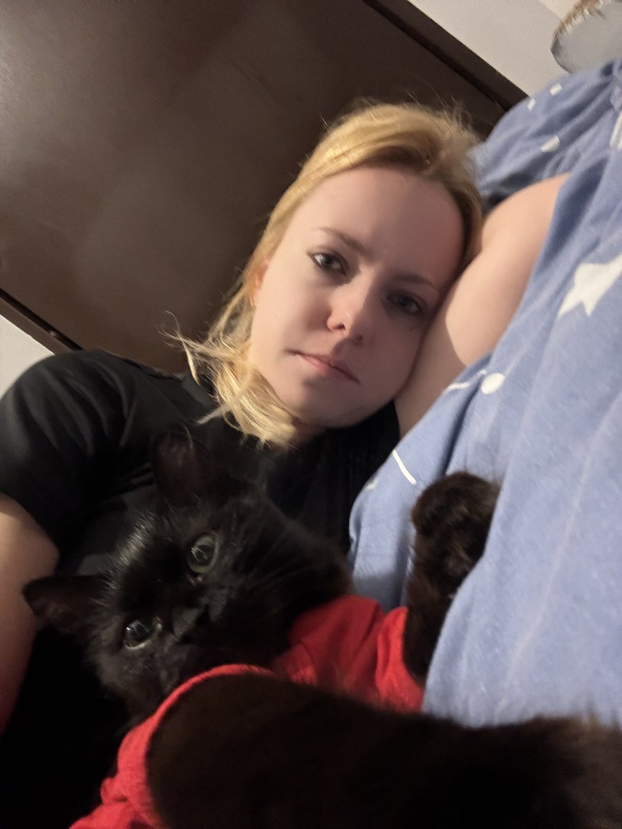 angelshalagina's tweet photo. Almost 3 AM in Ukraine.

Atis and I are lying in the corridor again.

I know in the basement could be safer.
But I’m so exhausted I don’t even have 
The strength to run there anymore.

So we lie here.
Listening.
Waiting.
Hoping nothing reaches us tonight. https://t.co/PLnXgecxqT